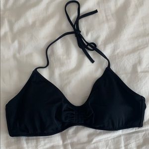 Black scoop bikini top